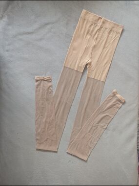 Toeless Sandal Sheer Light Nude Beige Nylons Hosiery Control Top